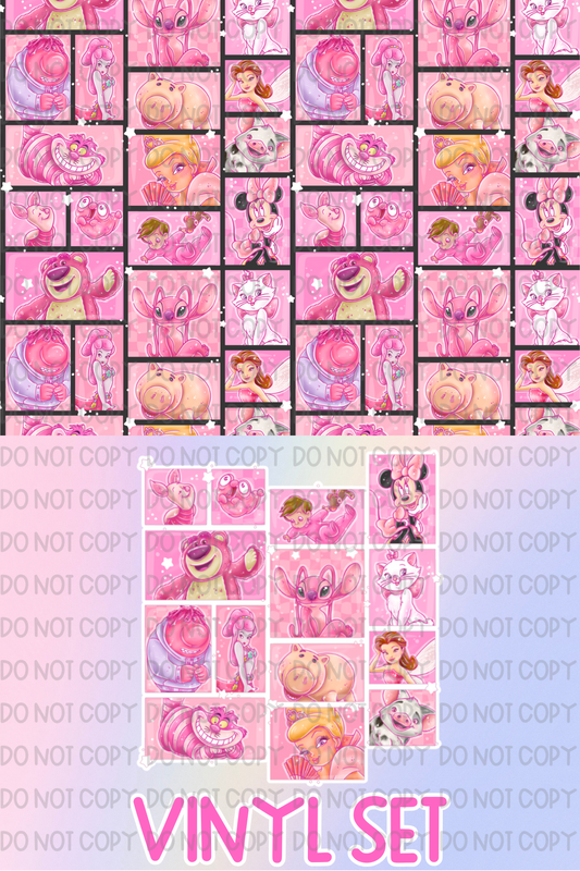 Pink Characters Vinyl Set