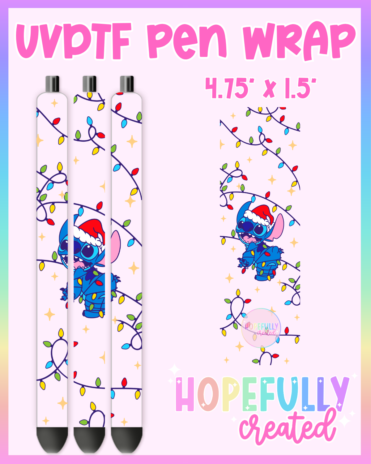 Christmas Alien UVDTF Pen Wrap