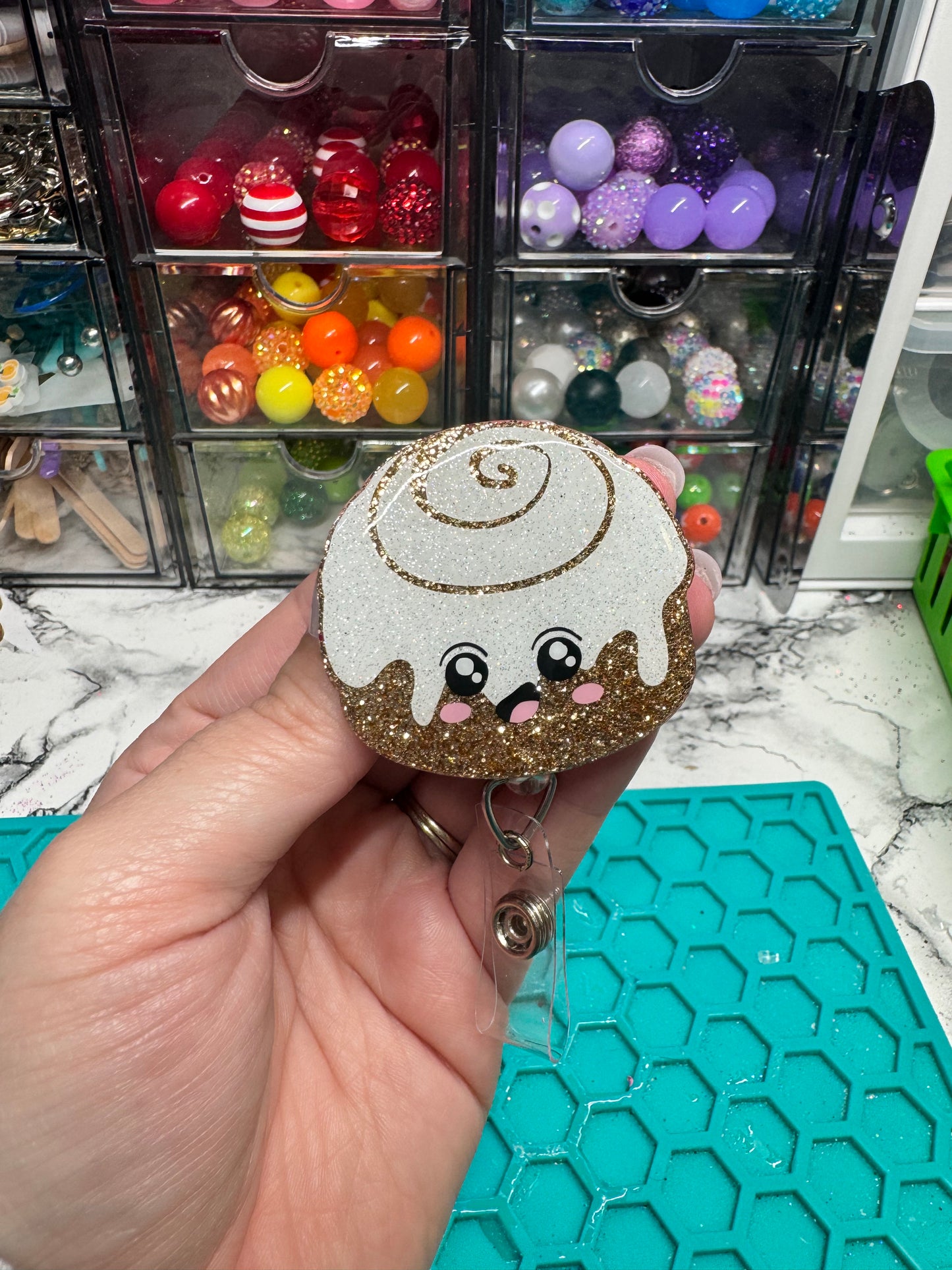 Cinnamon Roll Badge Reel