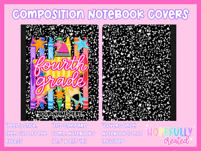 Pencil Star Composition Notebook Cover