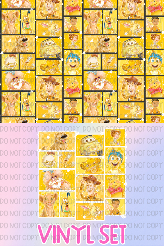 Yellow Characters Vinyl Set
