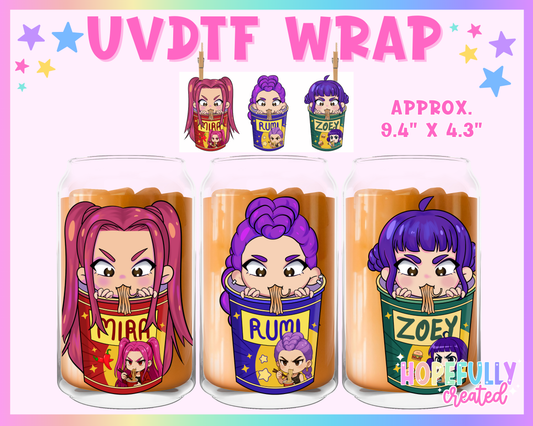 KPOP UVDTF Glass Can Wrap