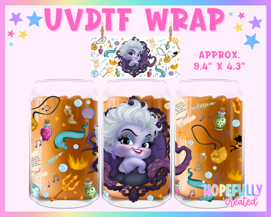 Seawitch UVDTF Glass Can Wrap