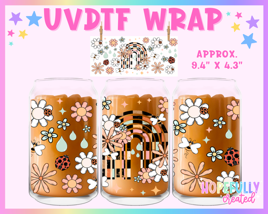 Rainbow UVDTF Glass Can Wrap