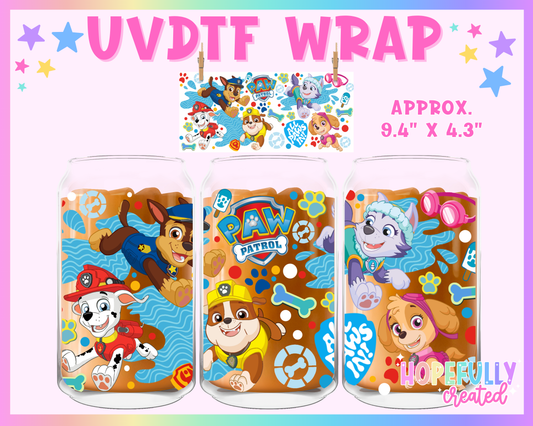 P Patrol UVDTF Glass Can Wrap