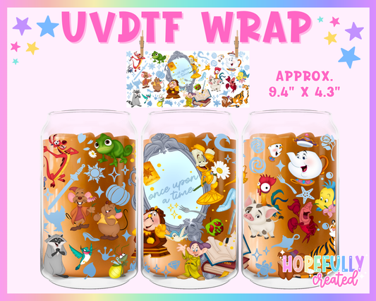 Once upon a time(blue) UVDTF Glass Can Wrap