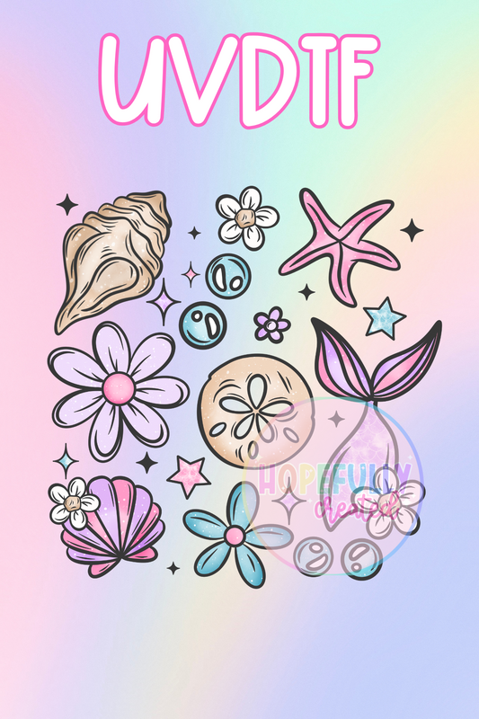 Seashells UVDTF Decal