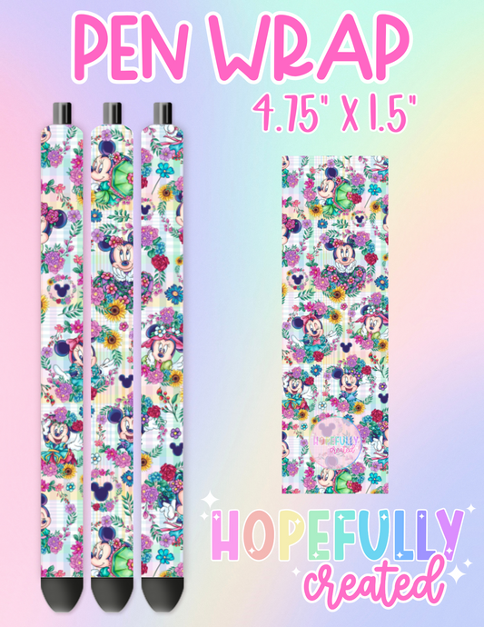 Mouse Floral Pen Wrap-2278 VIP