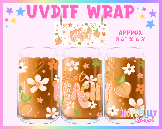 Just Peachy UVDTF Glass Can Wrap