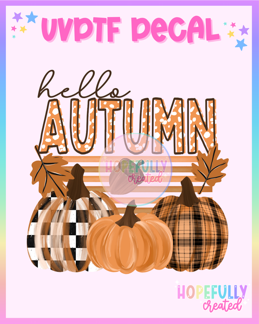Hello Autumn UVDTF Decal