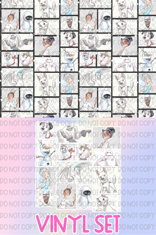White Characters Vinyl Set