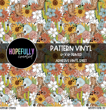 Western Floral Vinyl Collection- 1117