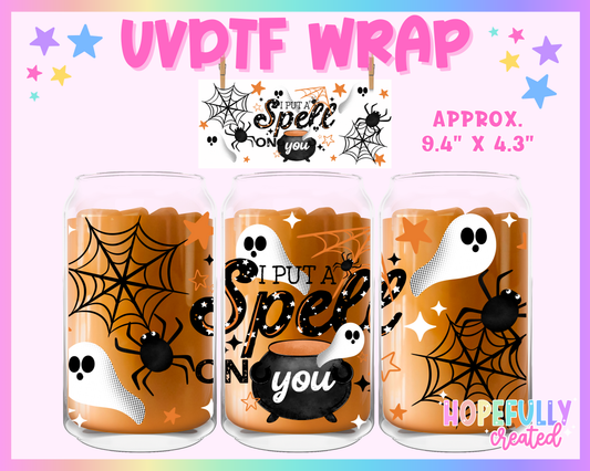 I Put a Spell on You UVDTF Glass Can Wrap