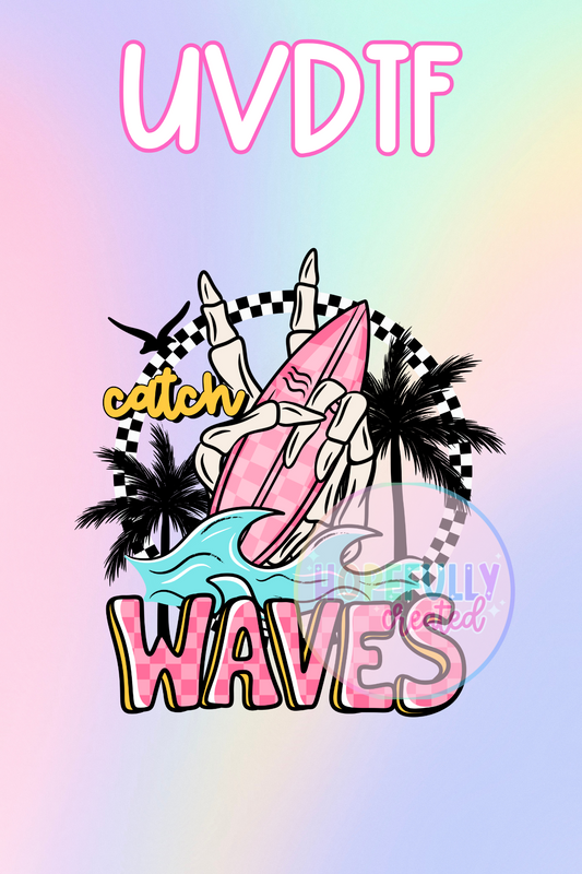 Catch Waves UVDTF Decal
