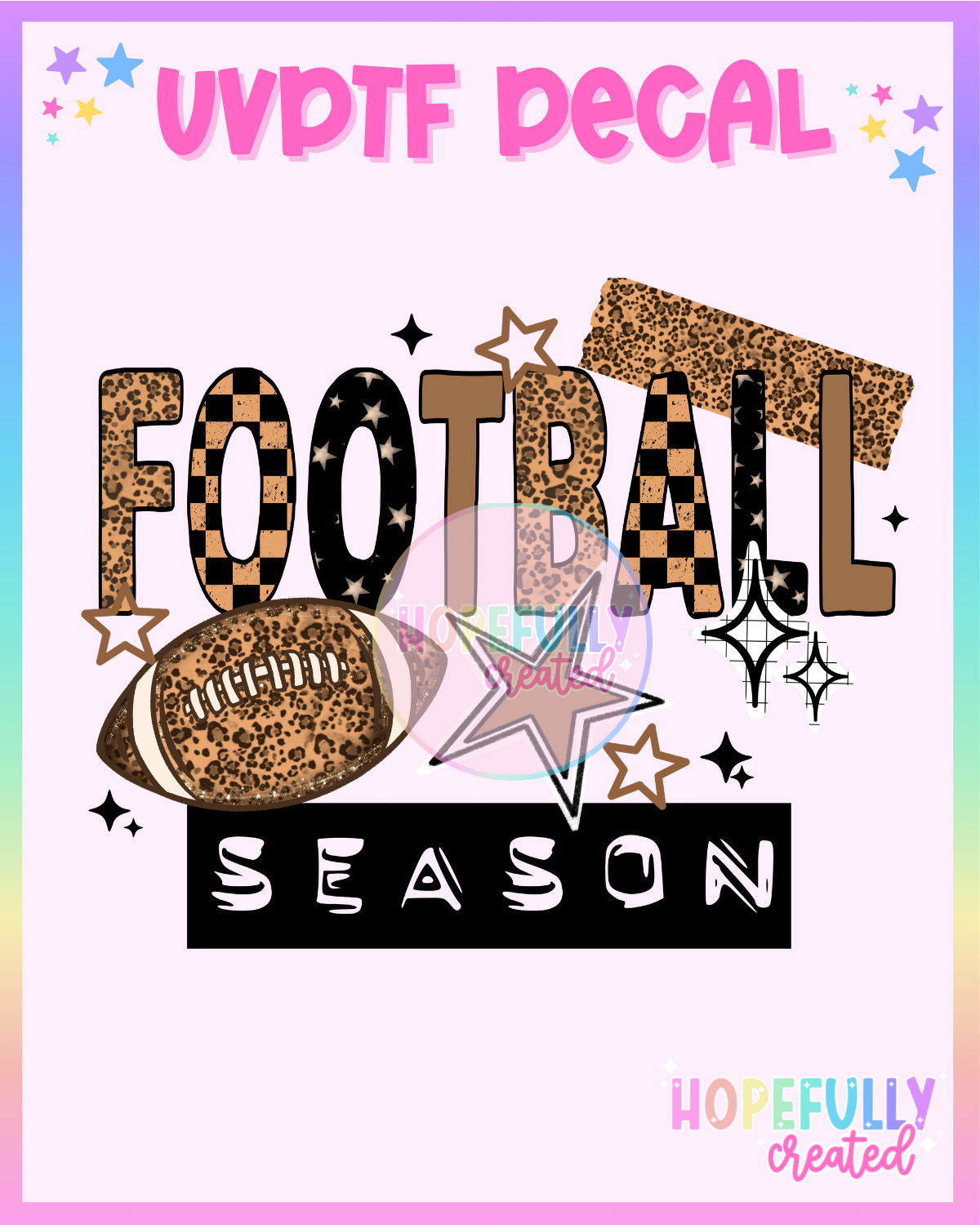 Football Season UVDTF Decal