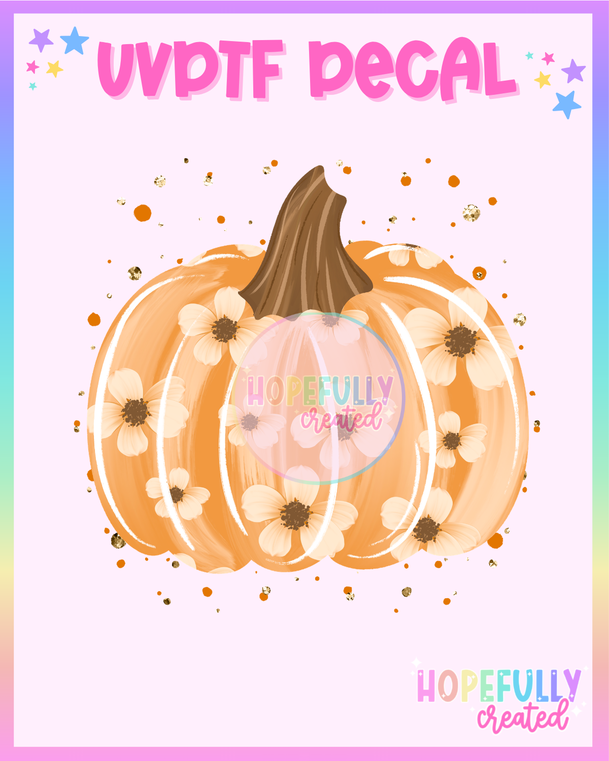 Pumpkin UVDTF Decal