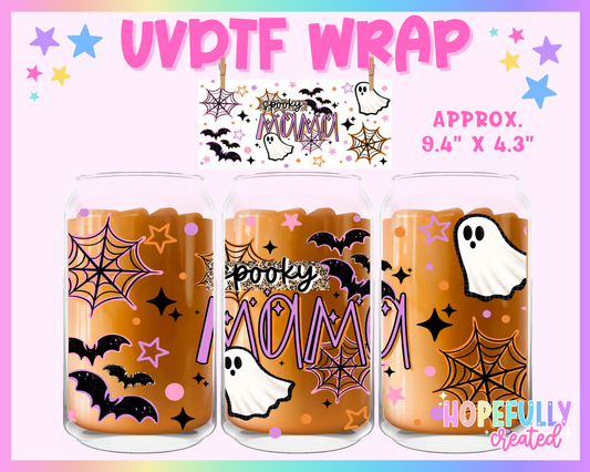 Spooky Mama UVDTF Glass Can Wrap