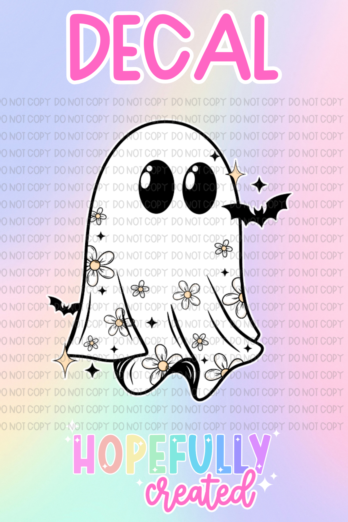 Floral Ghost Decal-697