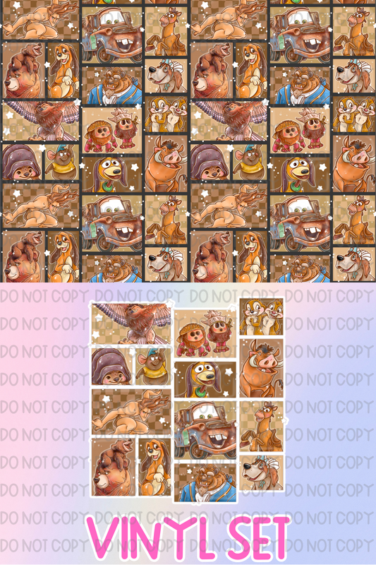 Brown Characters Vinyl Set