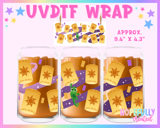 Lanterns UVDTF Glass Can Wrap