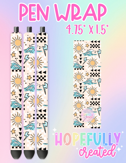 Beach Waves Pen Wrap-2782