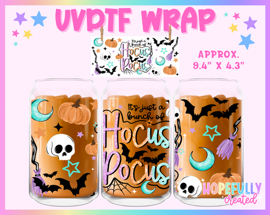 Hocus Pocus UVDTF Glass Can Wrap