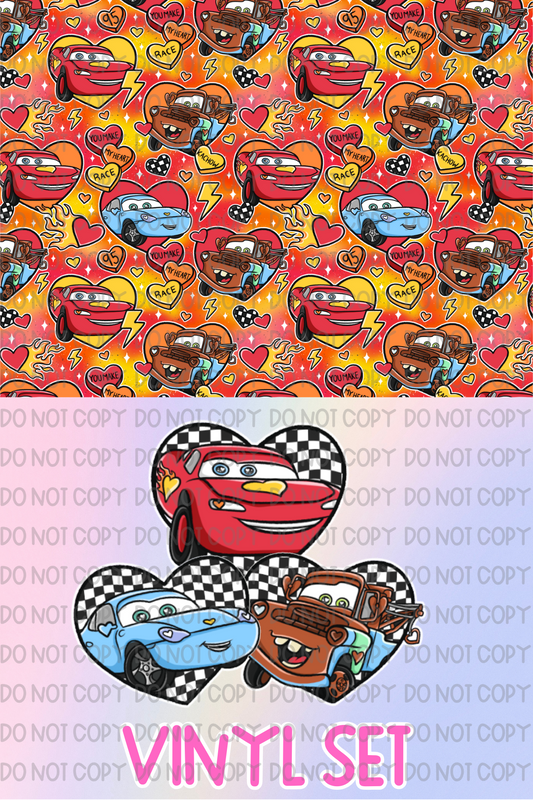 Cars Valentine Vinyl Set