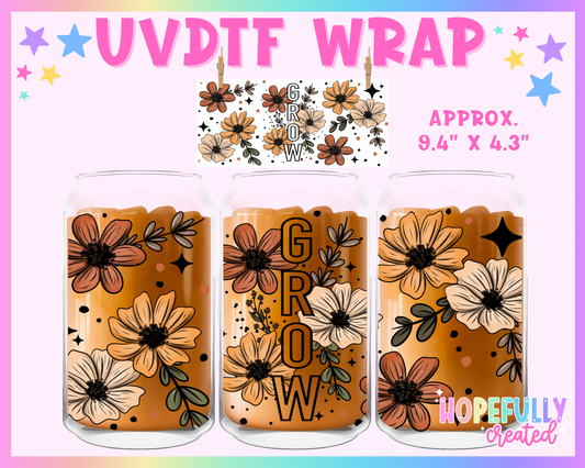 Grow UVDTF Glass Can Wrap