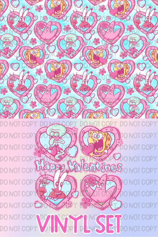 Sponge Valentine Vinyl Set