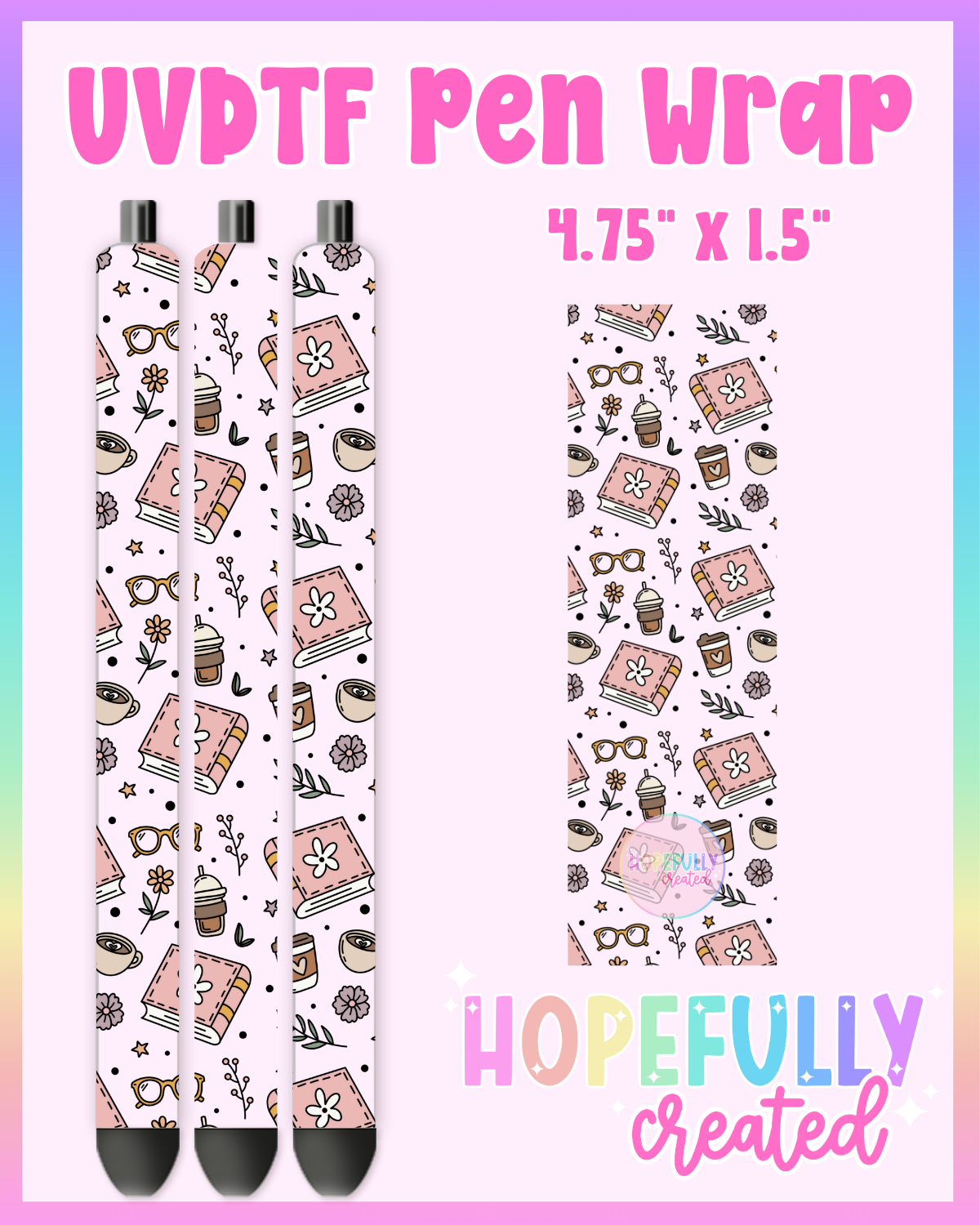 Pink Books UVDTF Pen Wrap