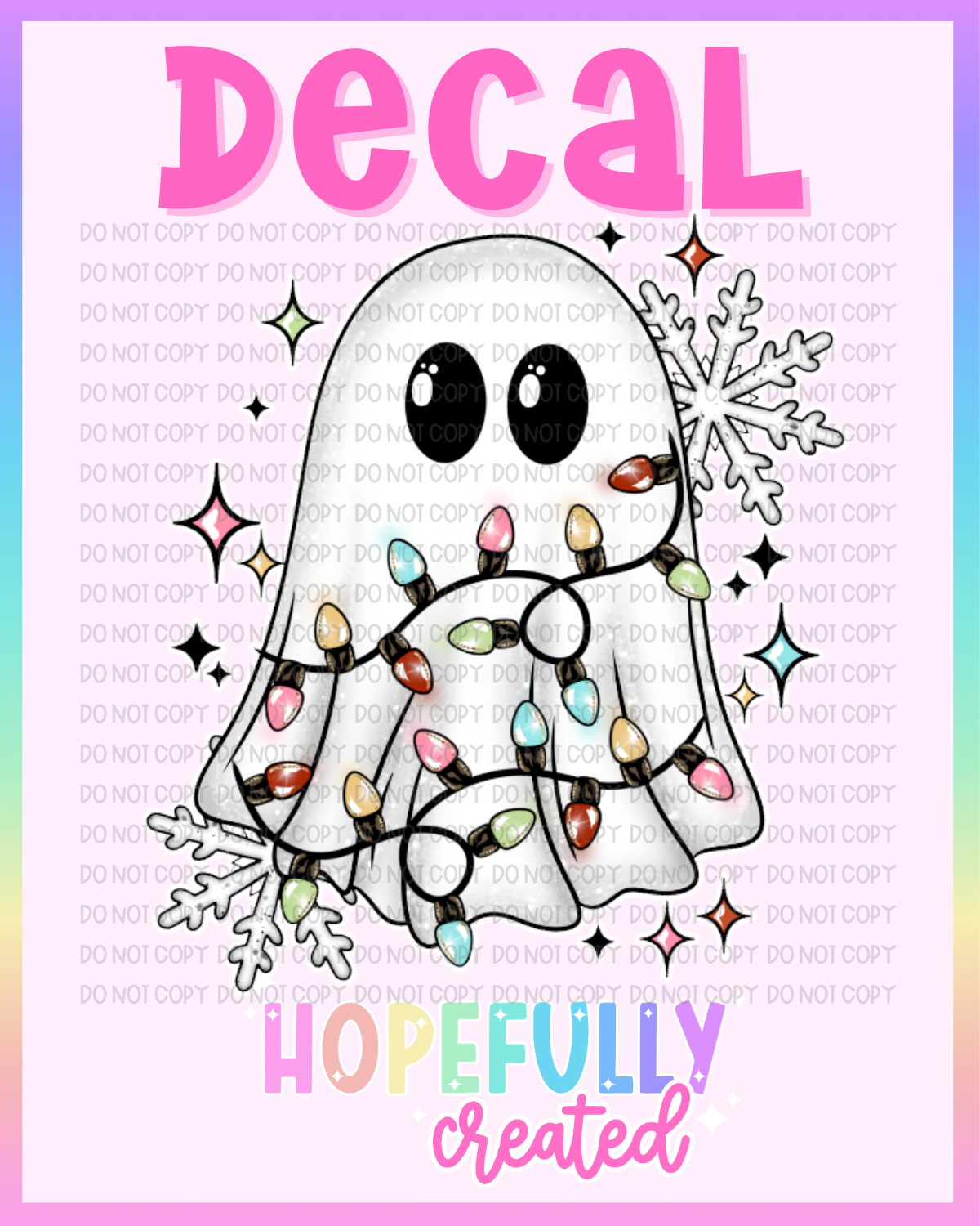 Christmas Ghost Decal-1190