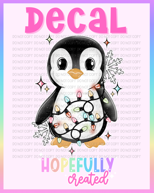 Christmas Penguin Decal-1192