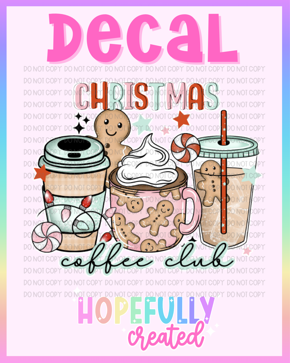 Christmas Coffee Club Decal-1195