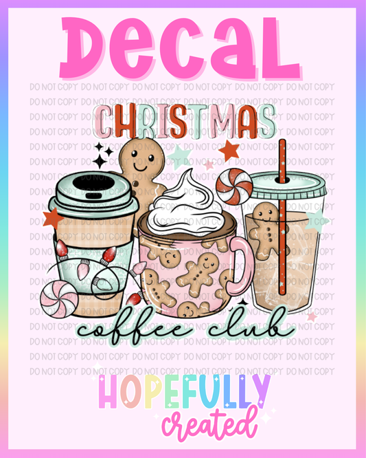 Christmas Coffee Club Decal-1195