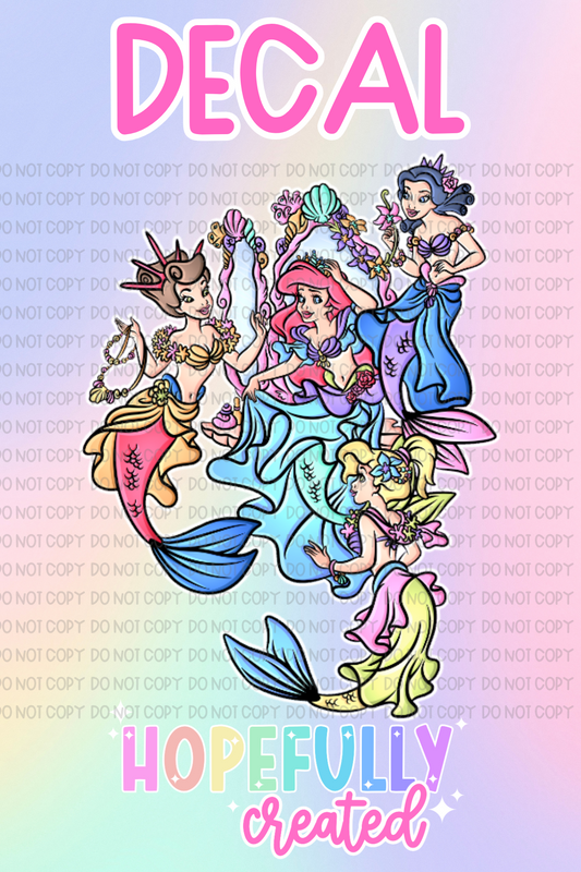 Princess Mermaids Decal-818 VIP