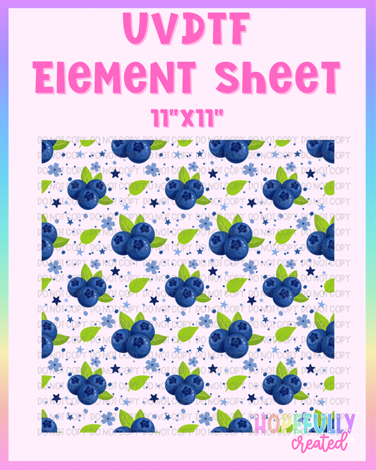 Blueberries UVDTF Element Sheet
