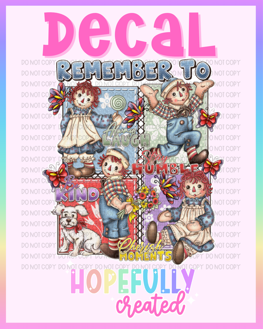 Raggedy Decal-1202 VIP