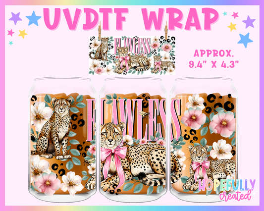 Flawless Leopard UVDTF Glass Can Wrap