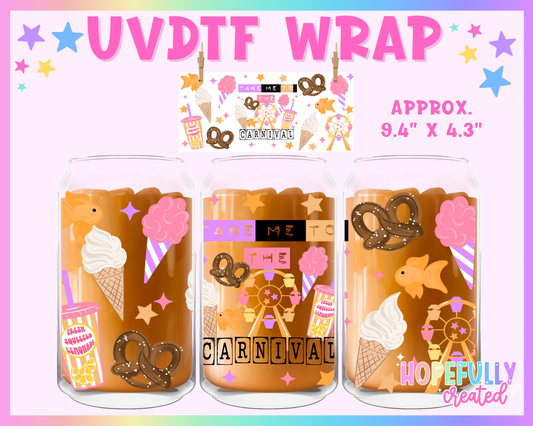 Carnival UVDTF Glass Can Wrap
