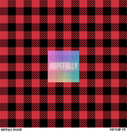 Red Plaid Vinyl Collection- 441