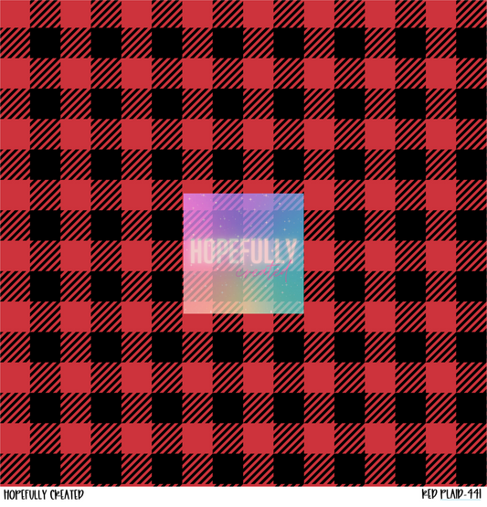 Red Plaid 12x12 - 441