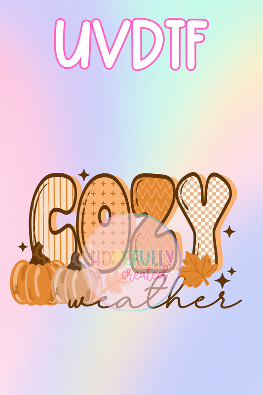 Cozy Weather UVDTF Decal