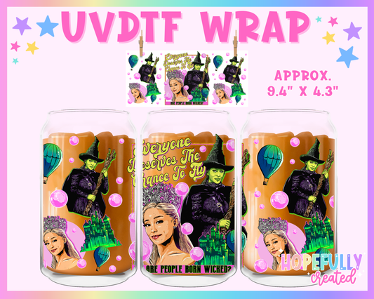 Wicked UVDTF Glass Can Wrap