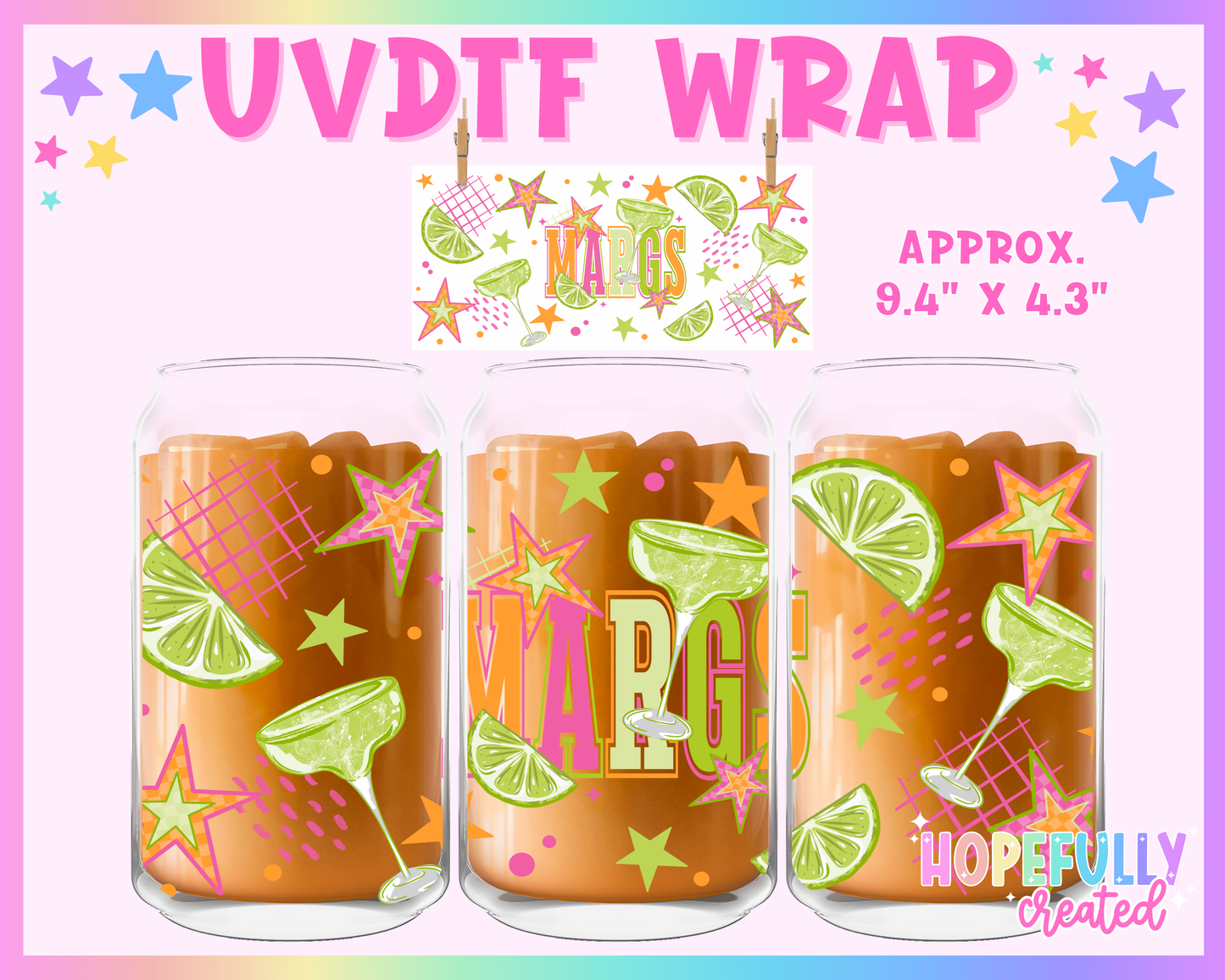 Margs UVDTF Glass Can Wrap