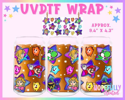 Mario UVDTF Glass Can Wrap