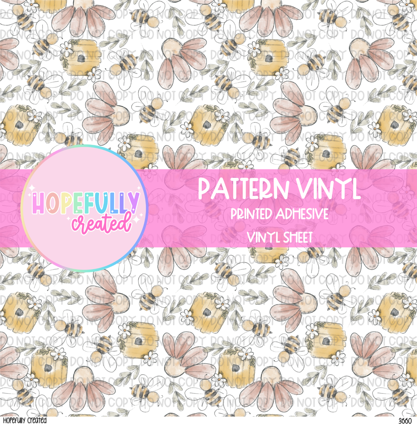 Floral Bees Vinyl Collection - 3600