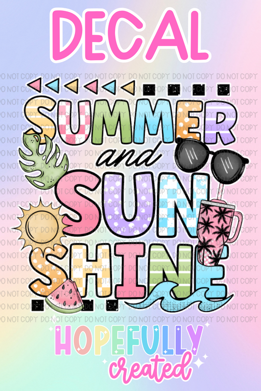 Summer and Sunshine Decal-859