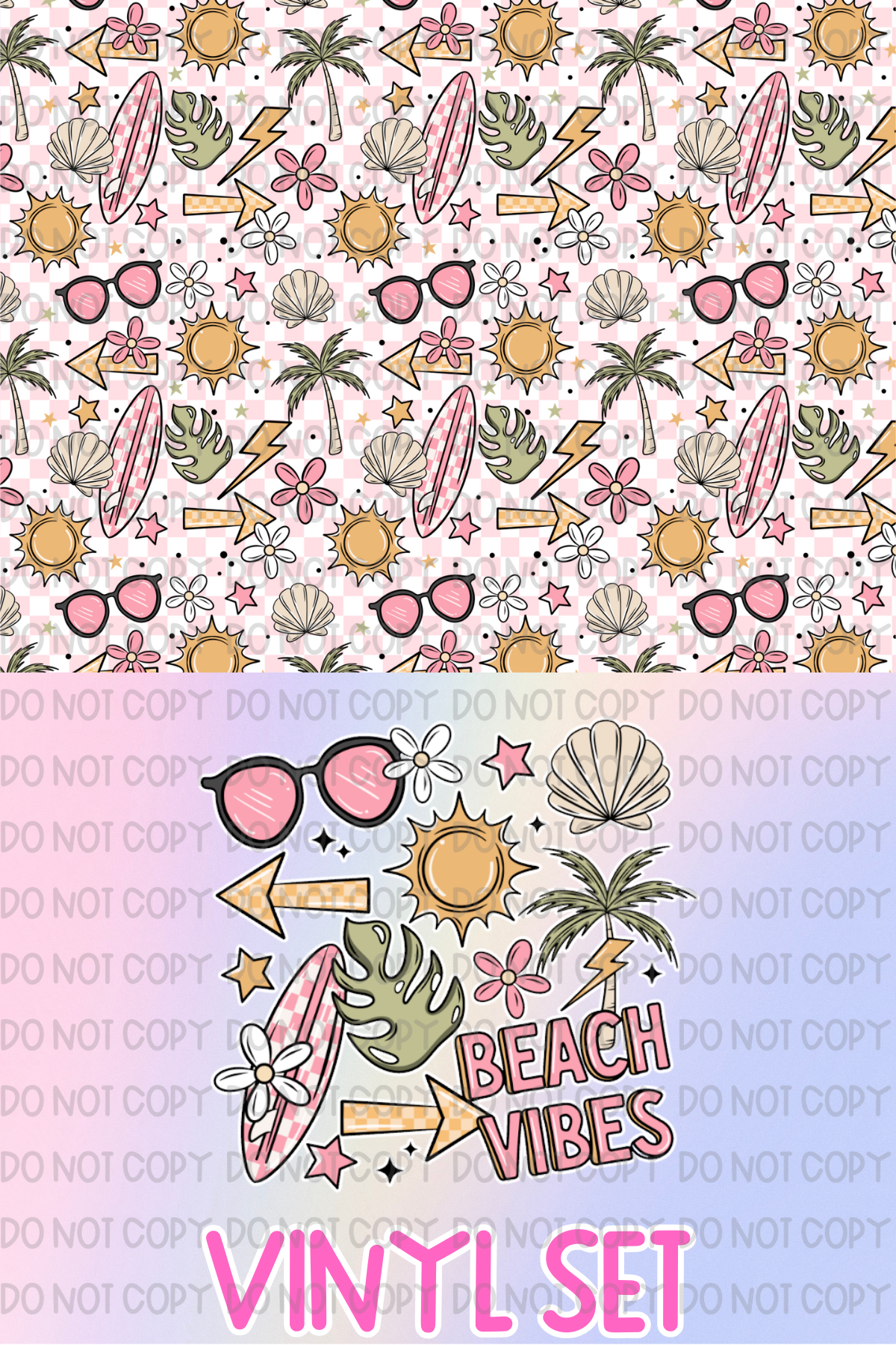 Beach Vibes Pink Vinyl Set