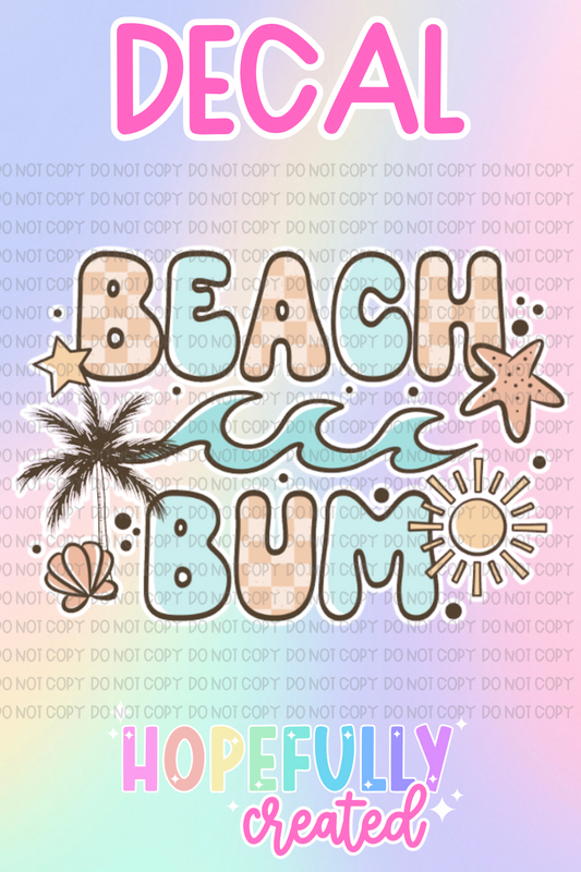 Beach Bum Decal-860