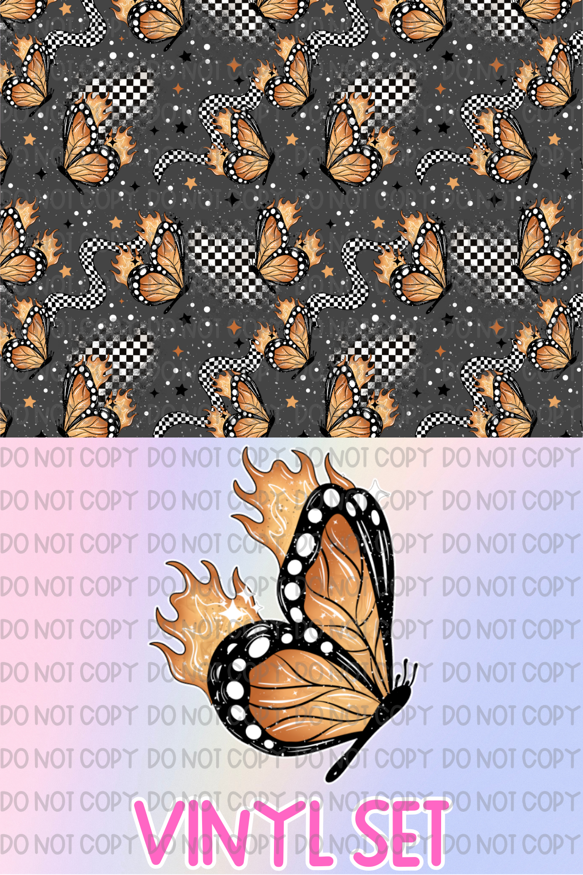 Checker Butterfly Vinyl Set